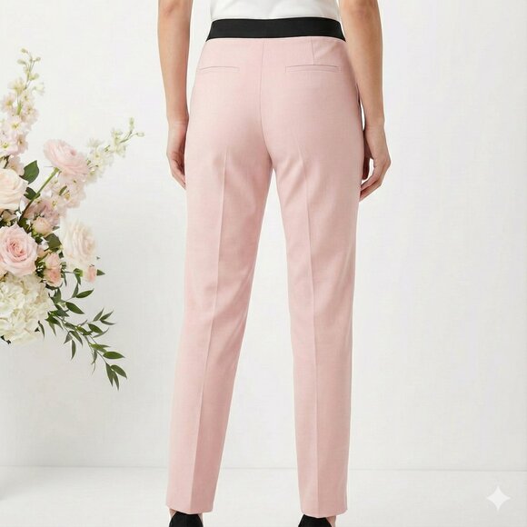 Zara Blush Pink Elastic Waist Tailored Pants - Picture 2 of 5